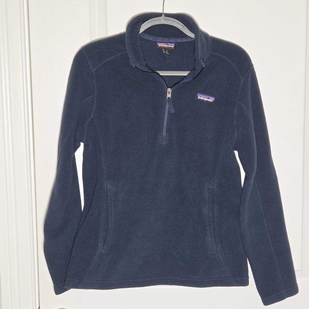 Patagonia Synchilla Navy Quarter-Zip Fleece Pullover Size Medium